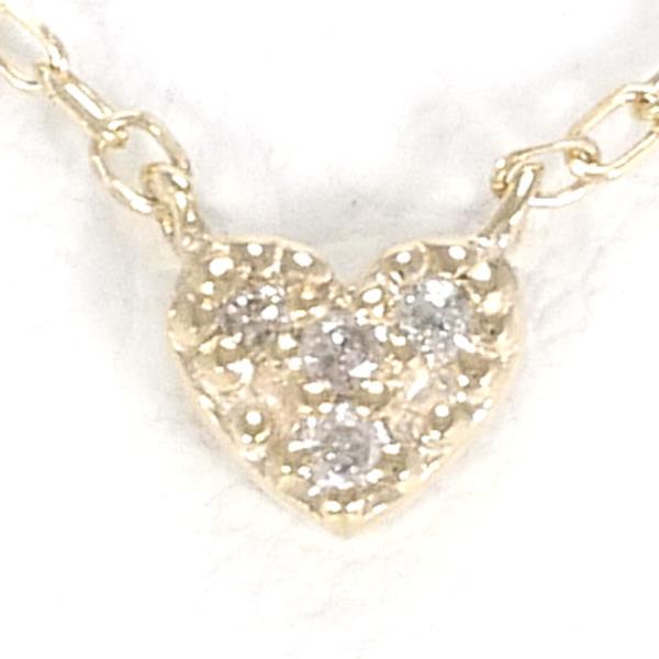 K10 Yellow Gold Diamond Necklace in Excellent Condition