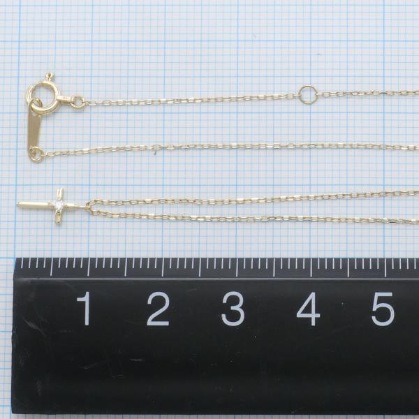 K10 Yellow Gold Diamond Necklace in Excellent Condition