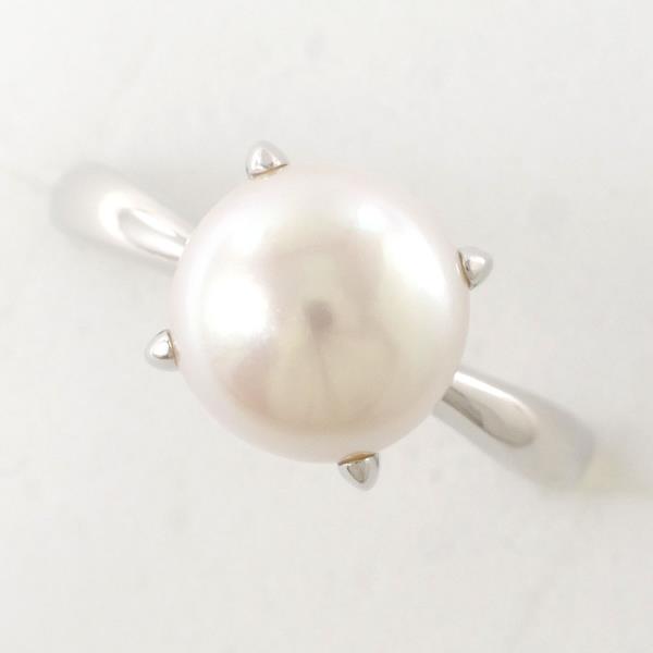 PT900 Platinum Pearl Ring 13