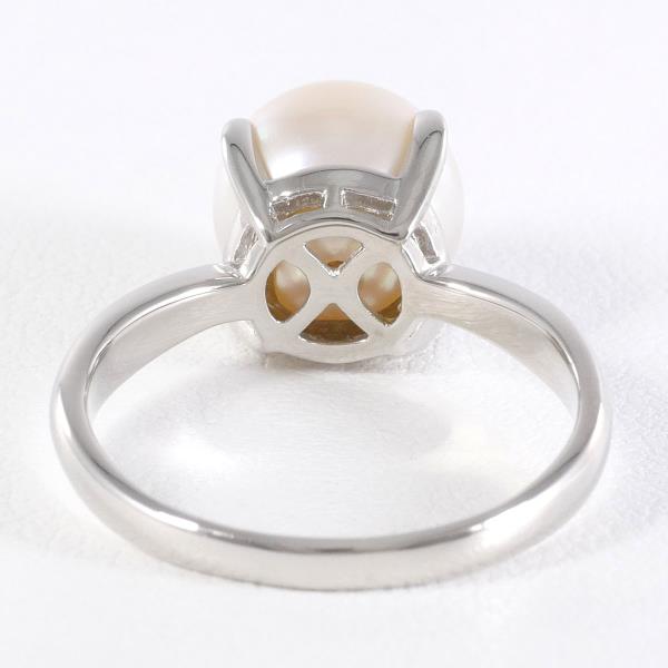 PT900 Platinum Pearl Ring Size 13 in Excellent Condition