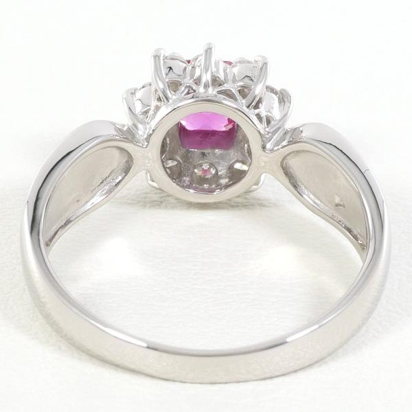 PT900 Platinum Ruby Diamond Ring