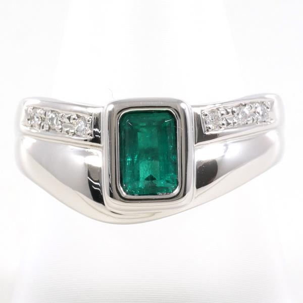 PT850 Platinum Emerald Ring 18