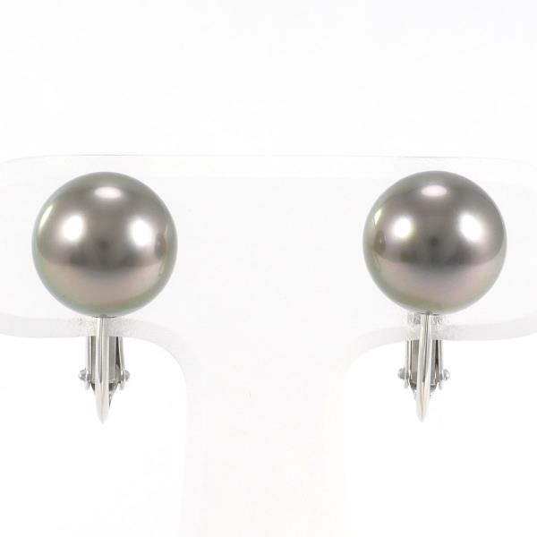 K14 White Gold Pearl Earrings in Excellent Condition