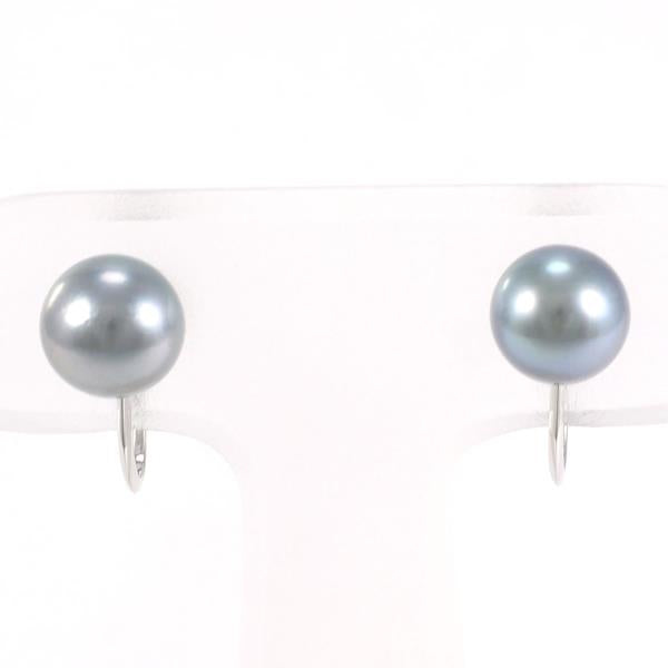 K14 White Gold Pearl Earrings in Great Condition