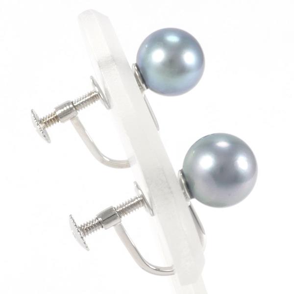 K14 White Gold Pearl Earrings in Great Condition