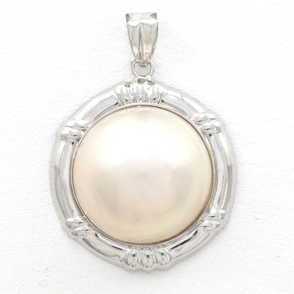 K14 White Gold Pearl Pendant Top