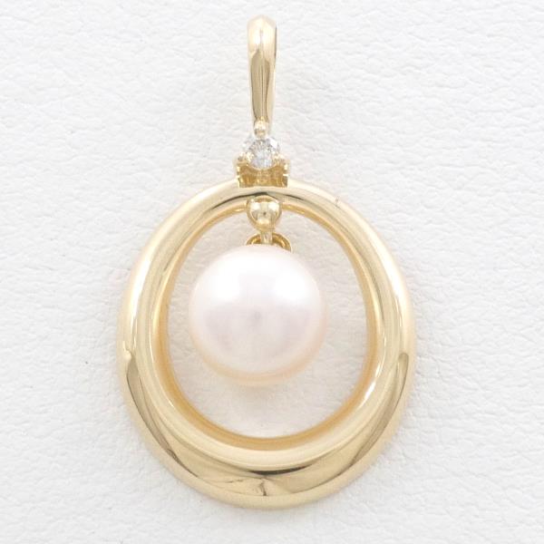 K14 Yellow Gold Pearl Pendant Top in Excellent Condition