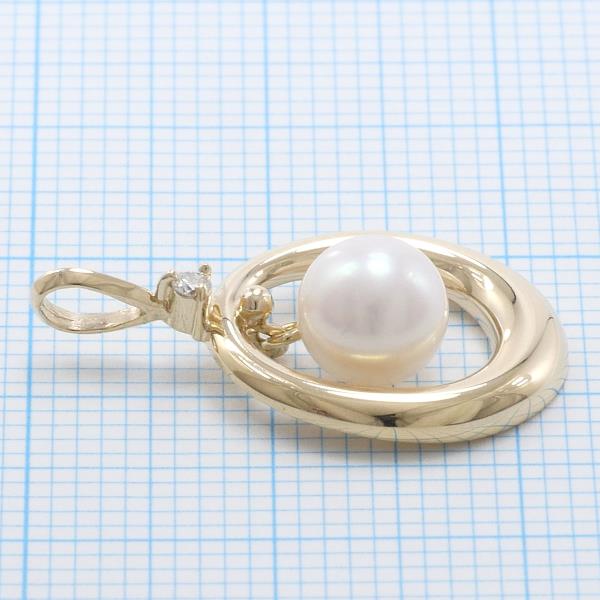 K14 Yellow Gold Pearl Pendant Top in Excellent Condition