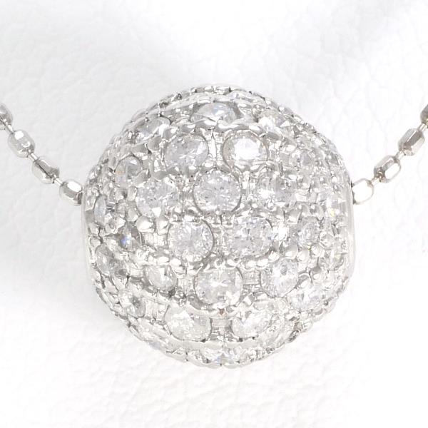 K18 White Gold Diamond Necklace in Pristine Condition