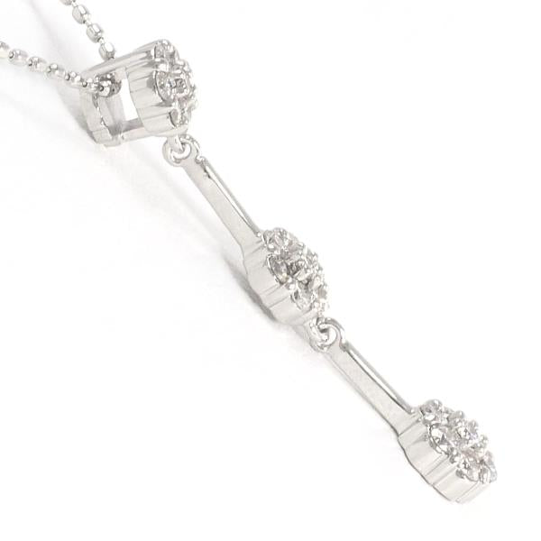 K18 White Gold Diamond Necklace 0.30ct in Excellent Condition