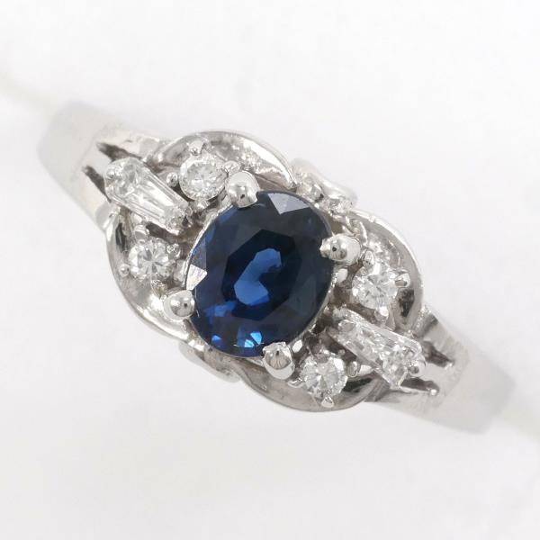 K14 White Gold Sapphire Ring in Excellent Condition