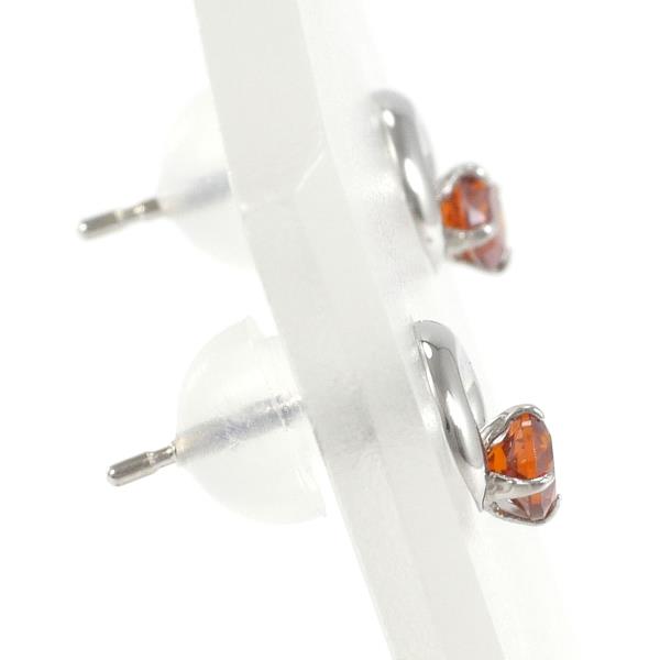 K10 White Gold Garnet Earrings in Excellent Condition