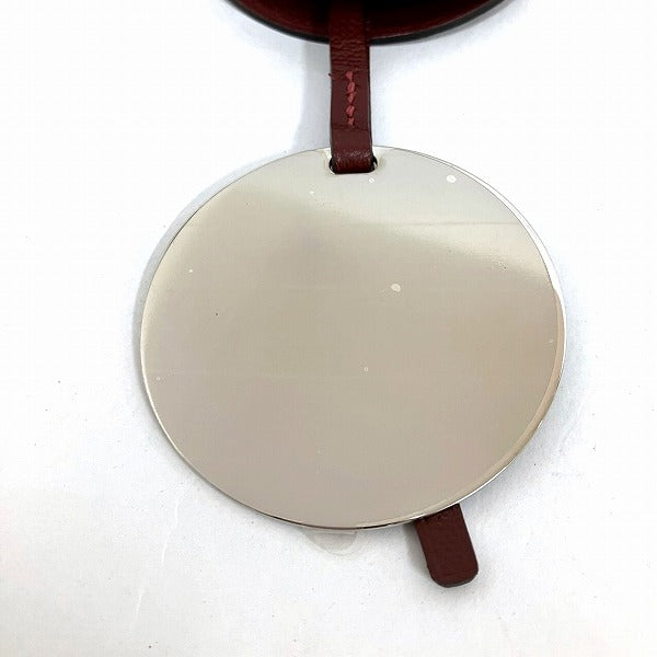 Hermes Leather 6.5 Miroir Pendant Necklace in Great Condition