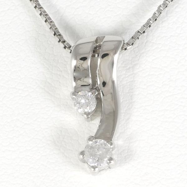 PT900 Platinum PT850 Necklace Diamond 0.15ct in Excellent Condition