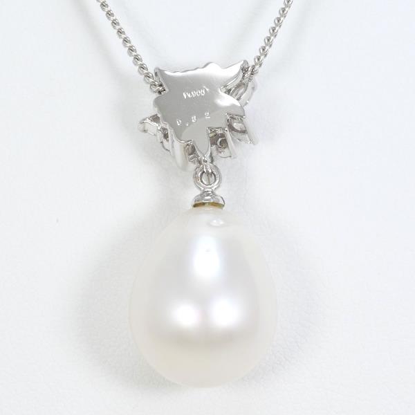 PT900 Platinum PT850 Necklace South Sea Pearl Diamond in Pristine Condition