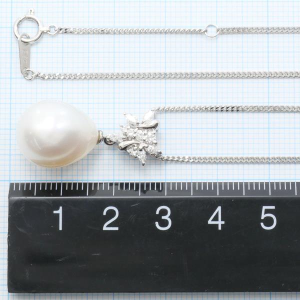 PT900 Platinum PT850 Necklace South Sea Pearl Diamond