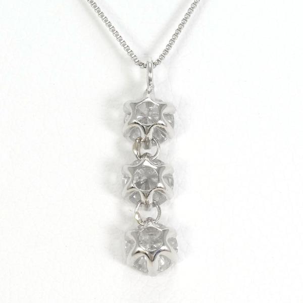 PT900 Platinum PT850 Necklace with 0.6ct Diamond in Excellent Condition