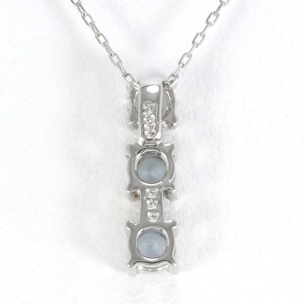 PT900 Platinum PT850 Necklace Blue Diamond 0.30ct in Excellent Condition