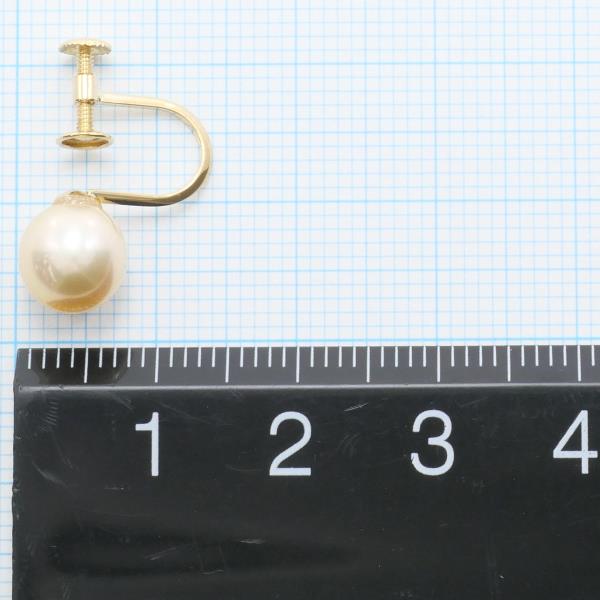 K18 Yellow Gold Pearl Earrings in Excellent Condition