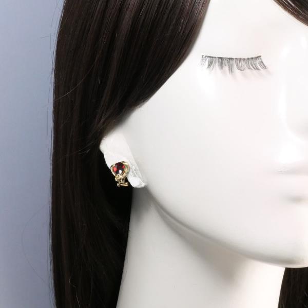 K18 Yellow Gold Garnet Earrings in Excellent Condition