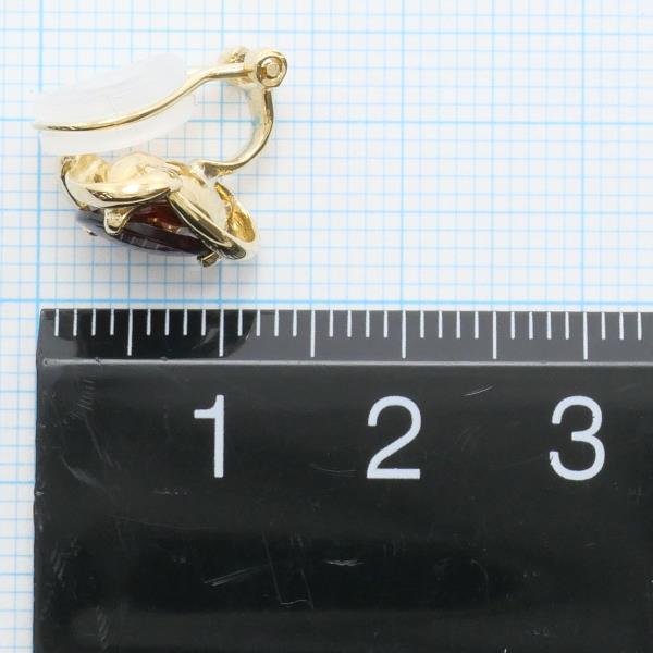 K18 Yellow Gold Garnet Earrings in Excellent Condition