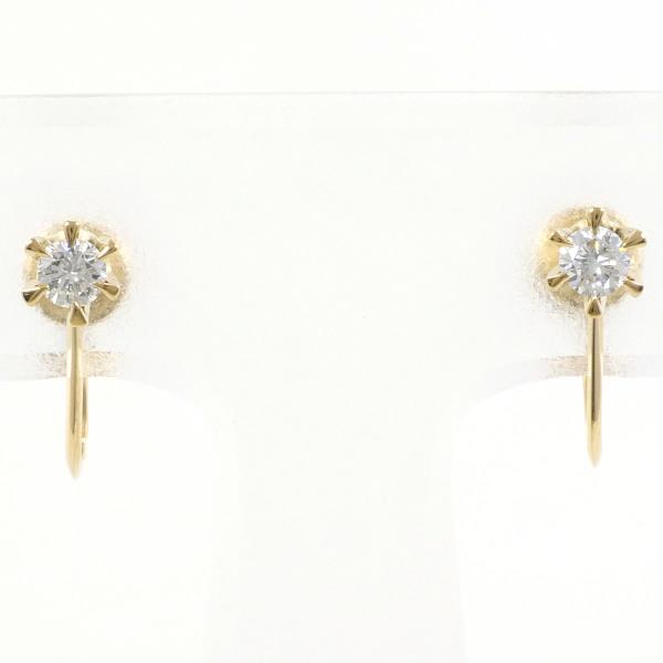 K18 Yellow Gold Diamond Earrings 0.11ct in Excellent Condition