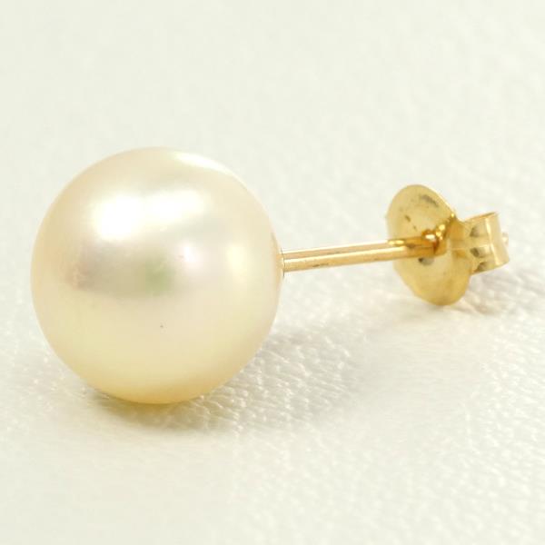 K18 Yellow Gold Pearl Earring in Great Condition