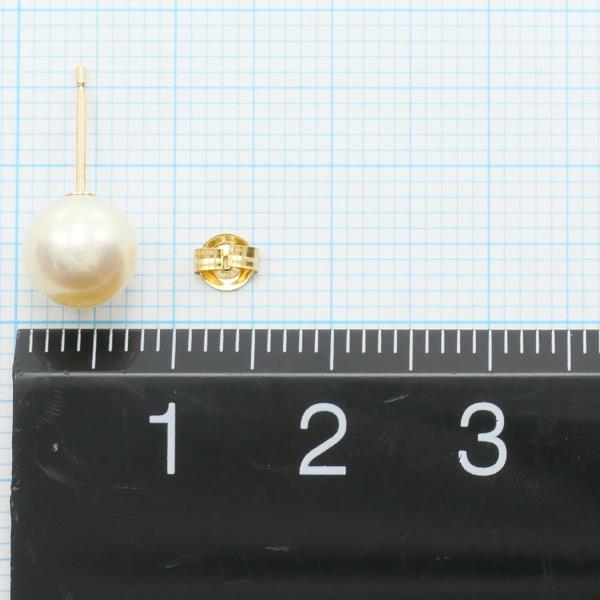 K18 Yellow Gold Pearl Earring in Great Condition