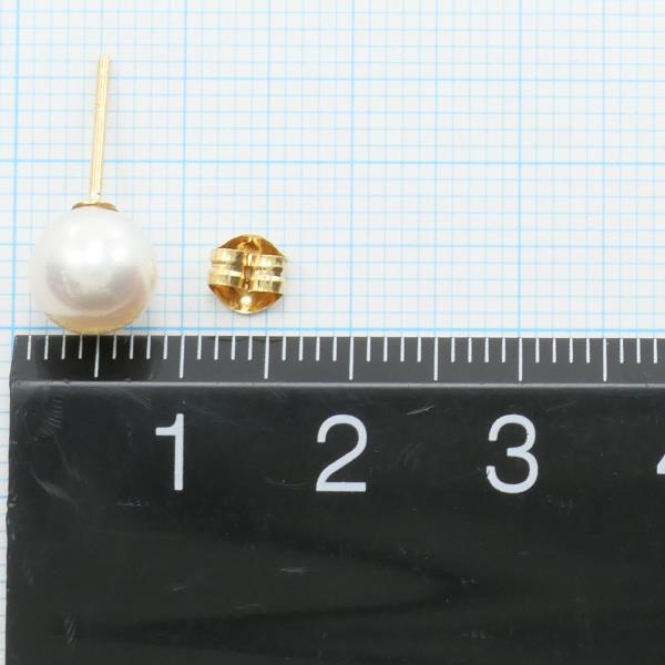 K18 Yellow Gold Pearl Earring Clip/Stud in Great Condition