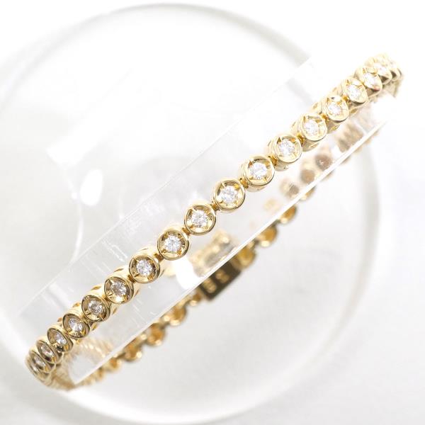 K18 Yellow Gold Diamond Bracelet 18cm