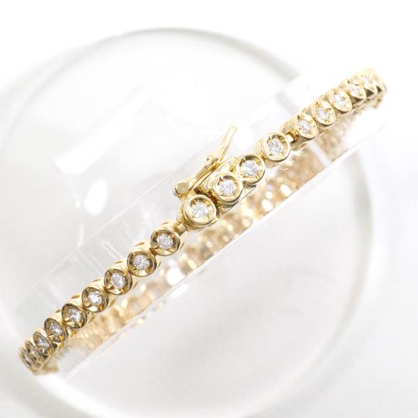 K18 Yellow Gold Diamond Bracelet 18cm