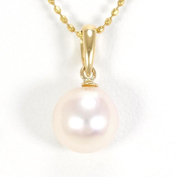 K18 Yellow Gold Pearl Necklace in Pristine Condition