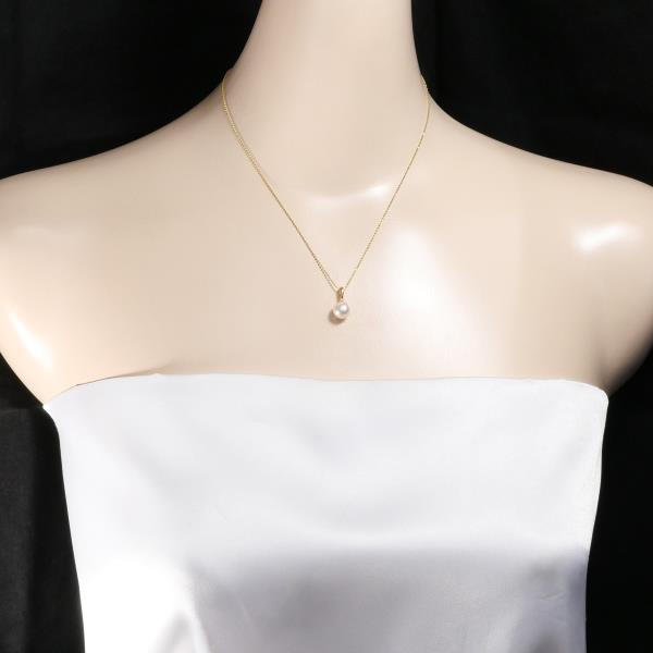 K18 Yellow Gold Pearl Necklace in Pristine Condition