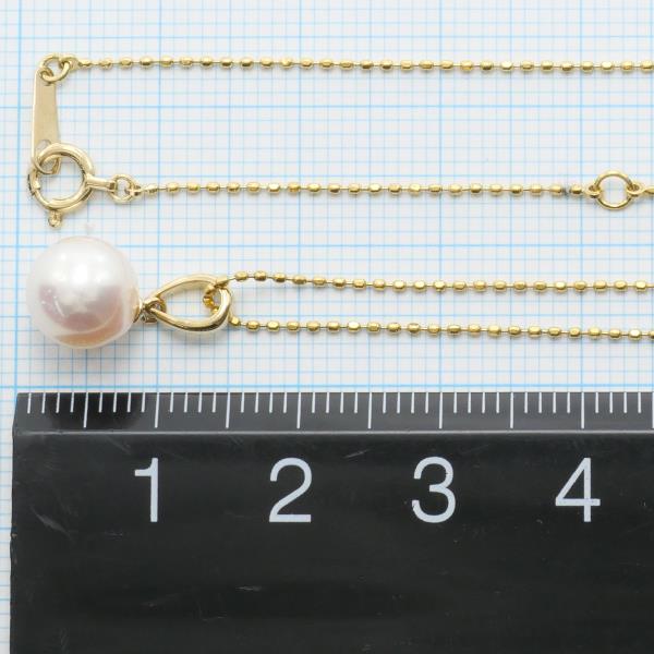 K18 Yellow Gold Pearl Necklace in Pristine Condition