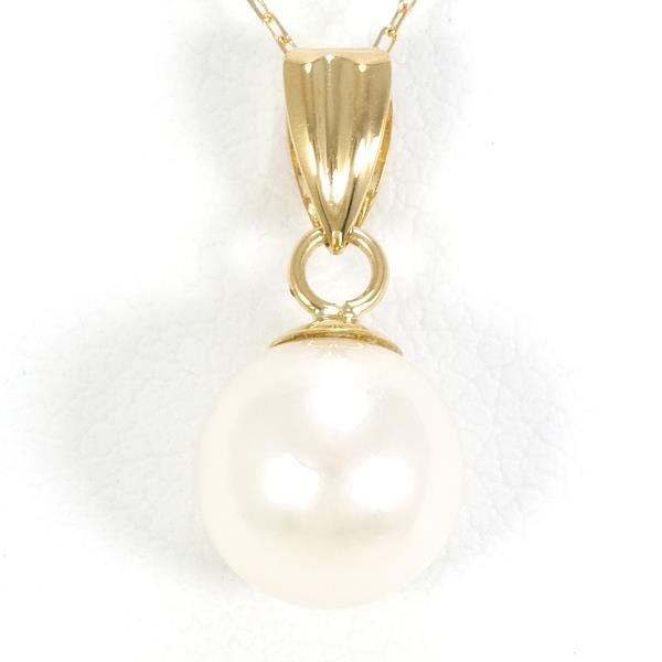 K18 Yellow Gold Pearl Necklace in Pristine Condition