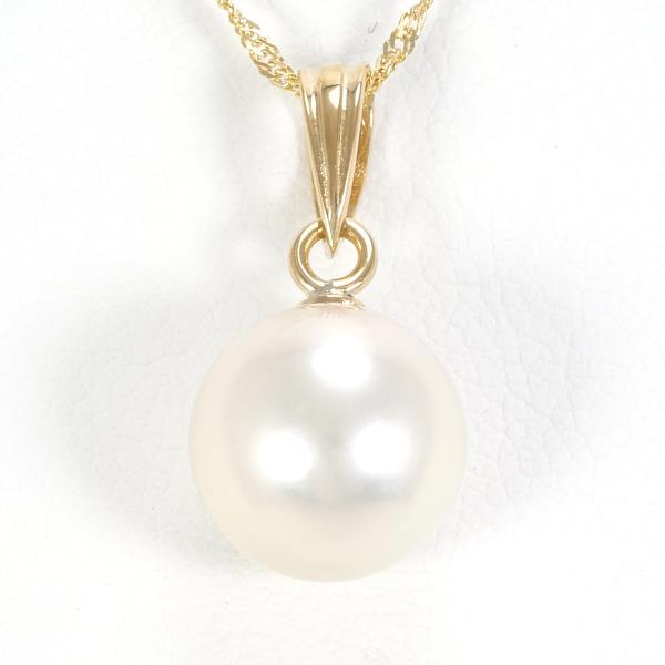 K18 Yellow Gold Pearl Necklace in Pristine Condition