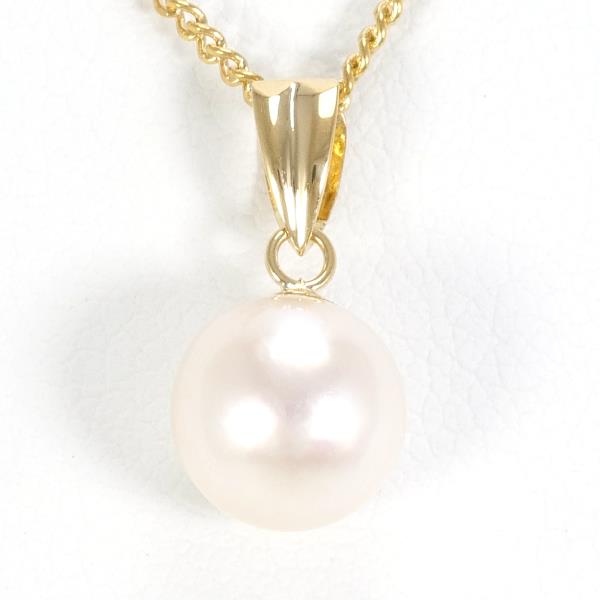 K18 Yellow Gold Pearl Necklace in Pristine Condition