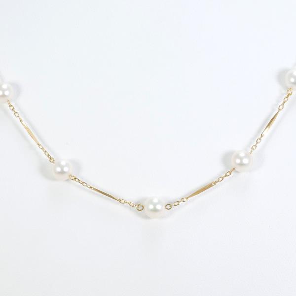 K18 Yellow Gold Pearl Necklace 50cm