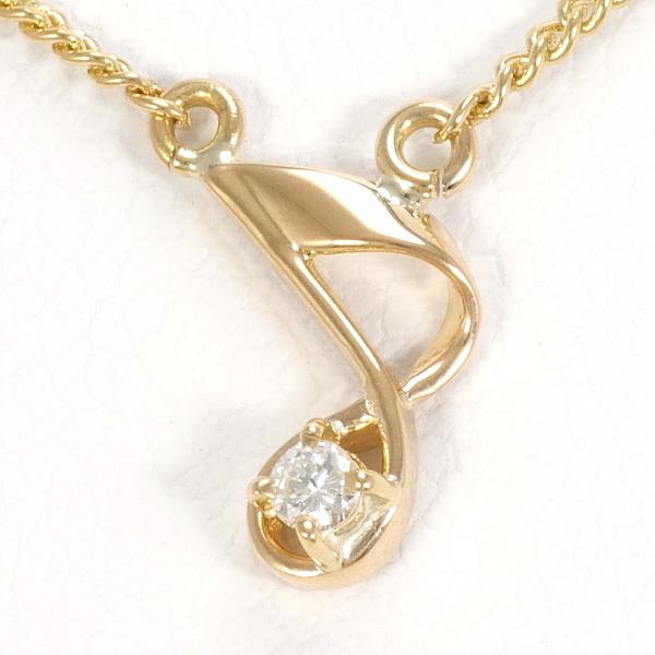 K18 Yellow Gold Diamond Necklace in Excellent Condition