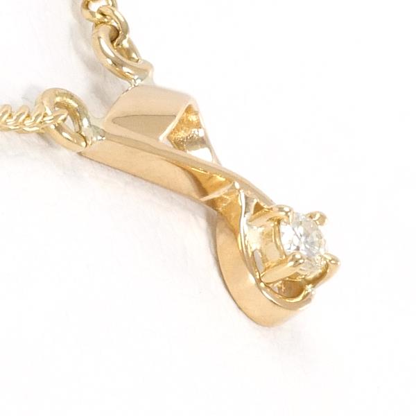 K18 Yellow Gold Diamond Necklace in Excellent Condition