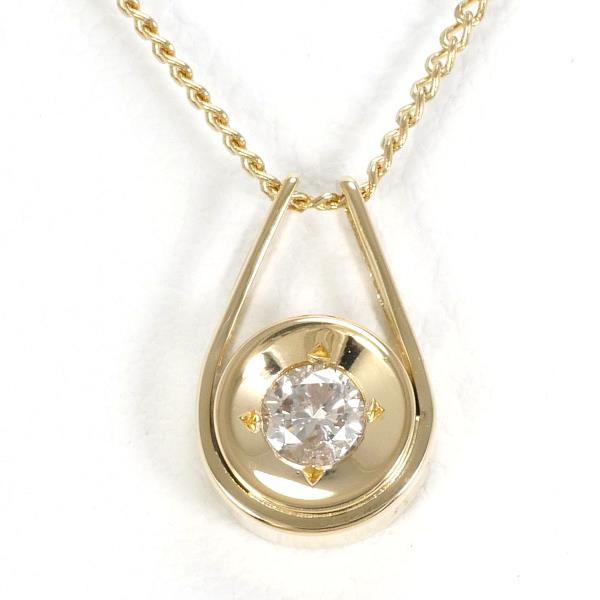 K18 Yellow Gold Diamond Necklace in Excellent Condition