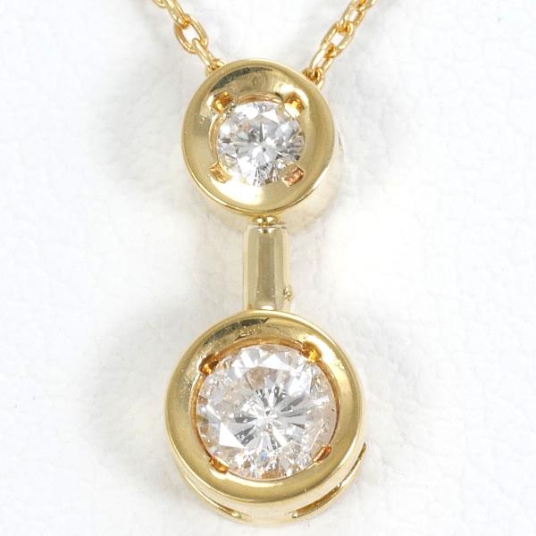 K18 Yellow Gold Diamond Necklace in Excellent Condition