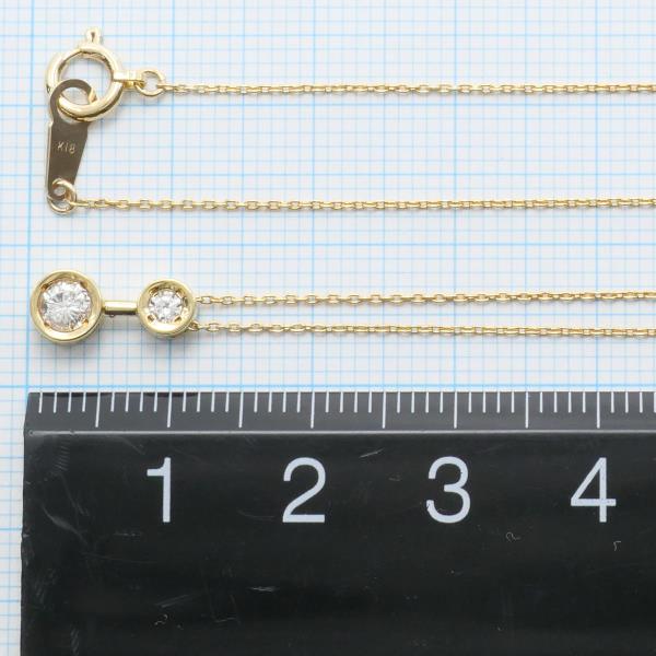 K18 Yellow Gold Diamond Necklace in Excellent Condition