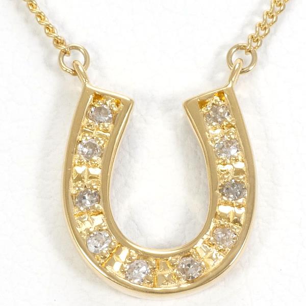 K18 Yellow Gold Diamond Necklace in Excellent Condition