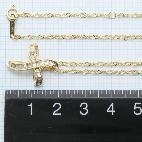 K18 Yellow Gold Necklace with Brown Diamond in Excellent Condition