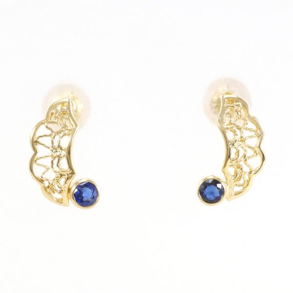 K18 Yellow Gold Sapphire Earrings