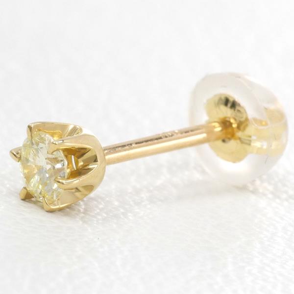 K18 Yellow Gold Earring with Yellow Diamond in Excellent Condition