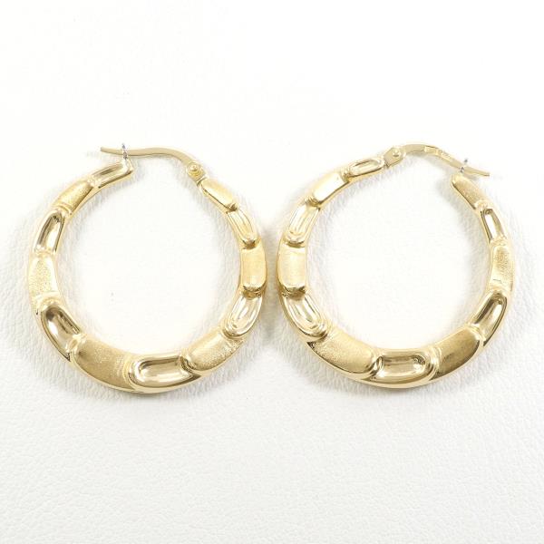 K18 Yellow Gold Earrings, 4.0g, Pre-owned in Pristine Condition