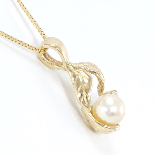 14K Yellow Gold Pearl Necklace