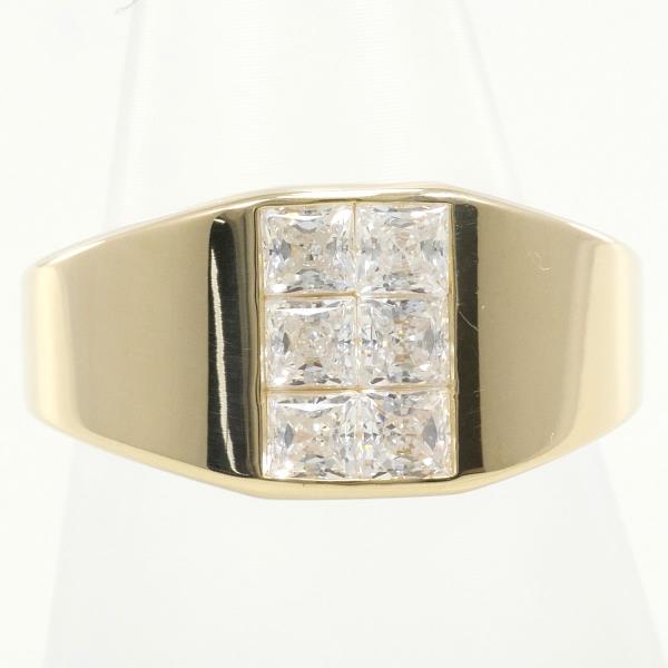 14K Yellow Gold Zircon Ring in Excellent Condition